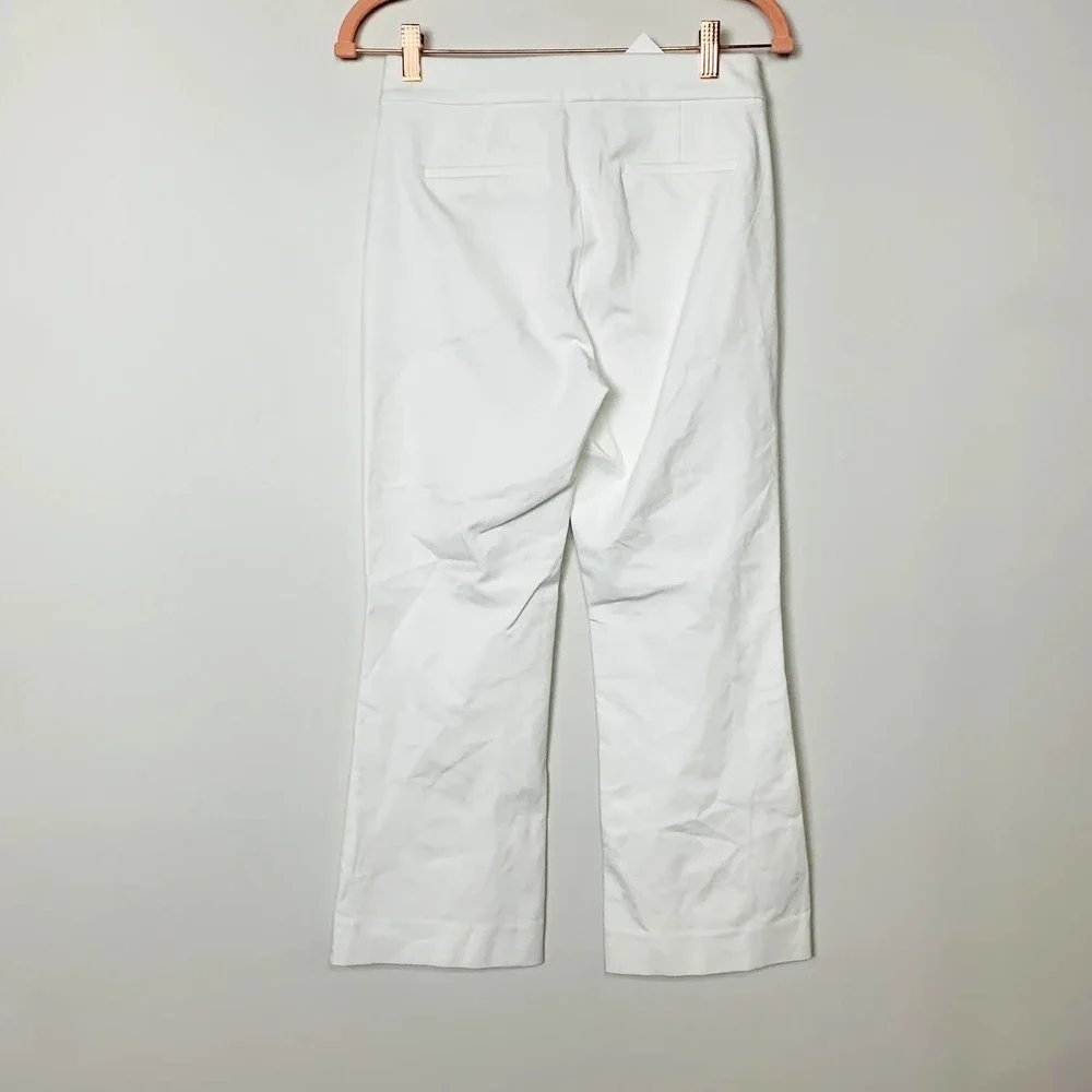 J. Crew NWT Classic Cotton Flare Bootcut Kesley Chino Pants White SZ 0 BG357